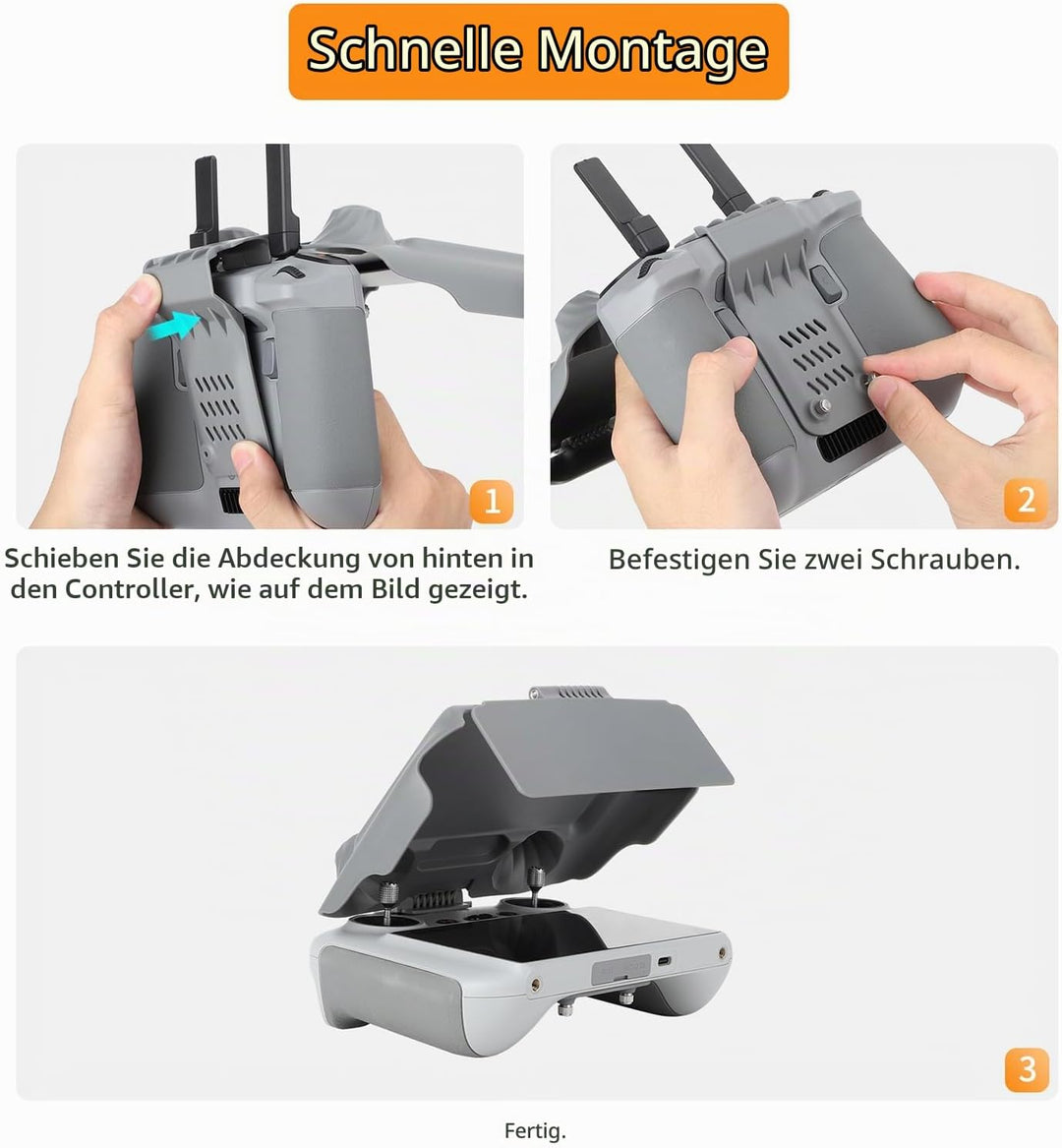 DJI RC1/2 2 in 1 Sonnenblende DJI RC 1-Fernbedienung Air 3/Mini3 Pro Hauben,RC Joysticks Protektor S