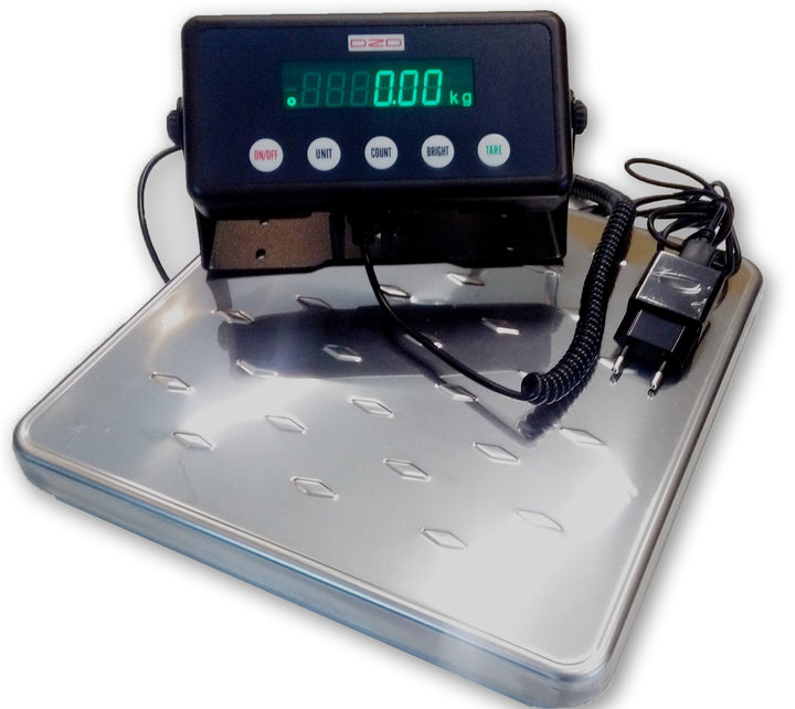 DZD DJ-SA100kg/200kg Paketwaage Bluetooth-Plattformwaagen LED,27cm x 27cm DJ100SA: 100kg mit 0,01kg-