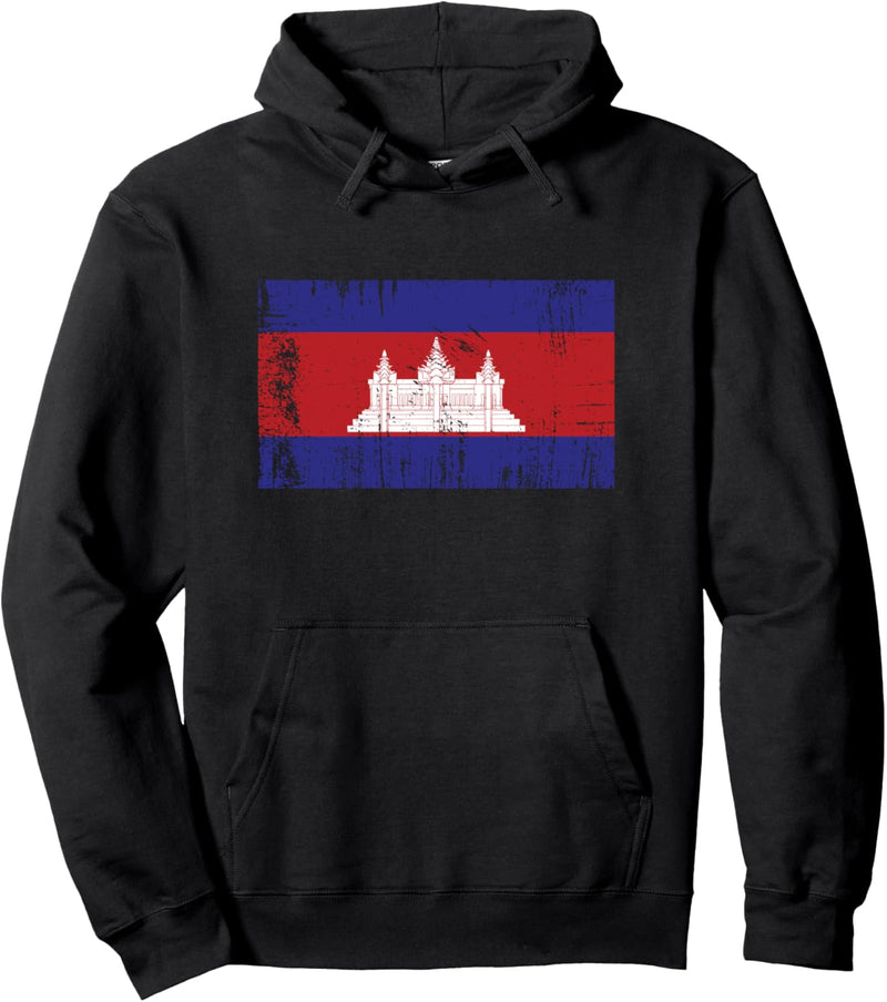 Kambodscha Fahne Cambodia Flagge Geschenk Fussball-Fan Sport Pullover Hoodie