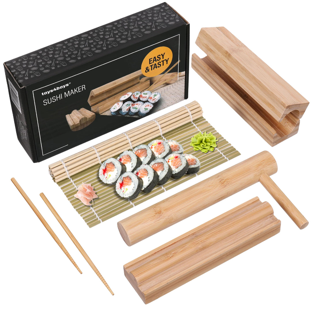 Sushi Maker Set-Sushi Set zum Selber Machen - Sushi Roller Bazooka -Sushi Kit -Bambusmatte Rollmatte