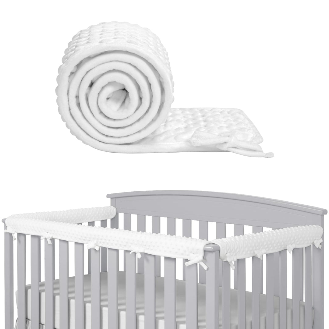 IULONEE 3pcs Baby Bed Rail Cover Protector Set Kinderbett Kantenschutz 128x18cm/68x18cm Bettkantensc