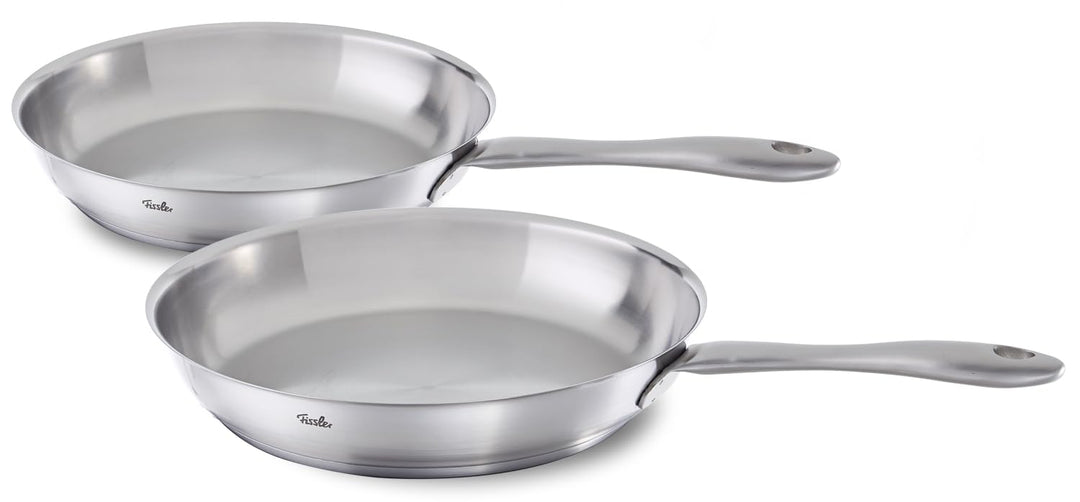 Fissler Catania Pfannen-Set (2-teilig, Ø 24 + 28 cm) – robuste Edelstahl-Pfannen mit Thermic-Boden,