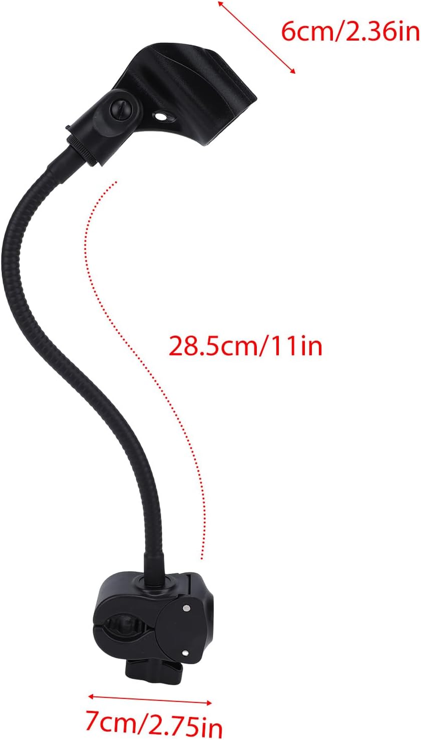 Flexible Mic Stand Mount Adjustable Goose Neck Microphone Stand Clamp Holder, Ideal for Musicians, S