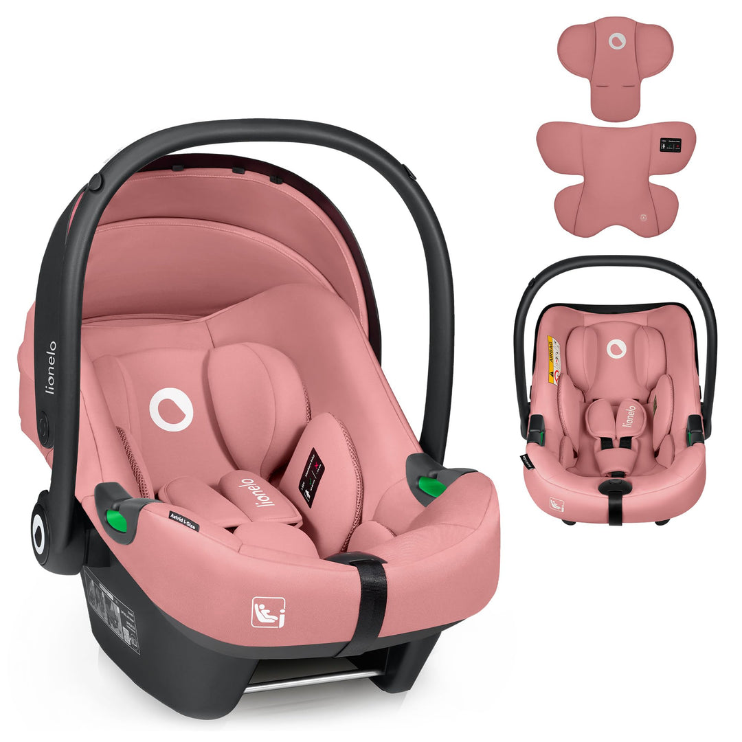 Lionelo ASTRID i-Size Baby Autositz 40-87 cm, Babyschale Gruppe 0+, Rückwärtsgerichtete Montage, 3-P
