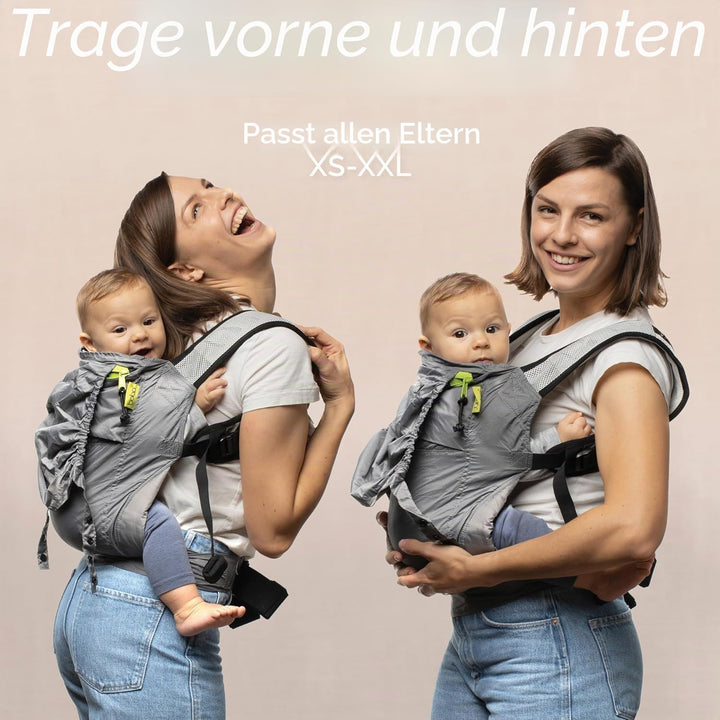 Boba Air Federleichte Babytrage und Kindertrage - Baby Trage ab 3 Monaten (7-20kg) - Kindertrageruck