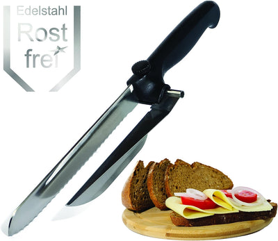 NOVA Brotmesser mit Abstandshalter für Brot, Wurst, Käse, Fleischkäse, aus rostfreiem Edelstahl gear