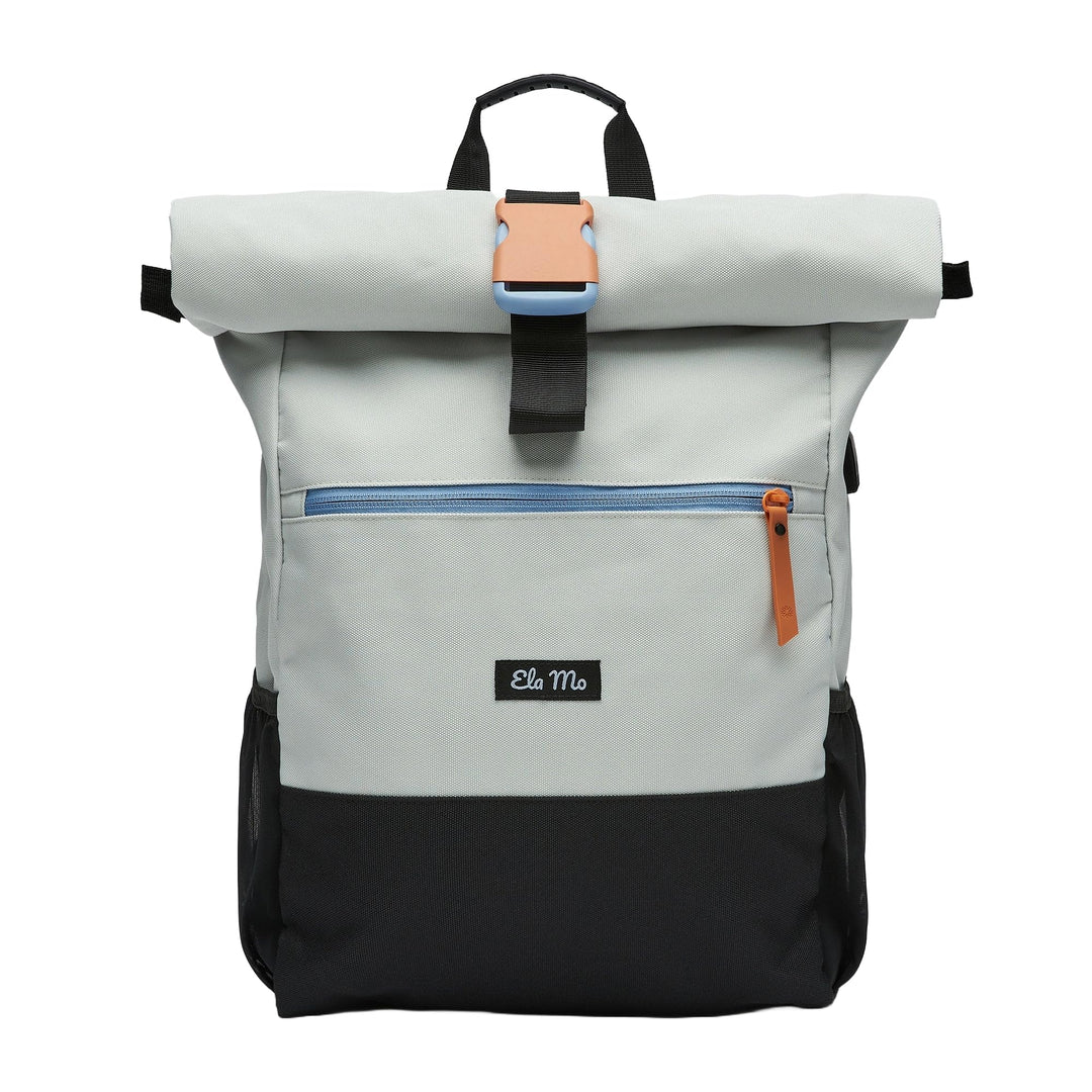 Ela Mo Rucksack Damen - Rolltop schön u. durchdacht - Laptop Rucksäcke für Frauen - Anti Diebstahl T