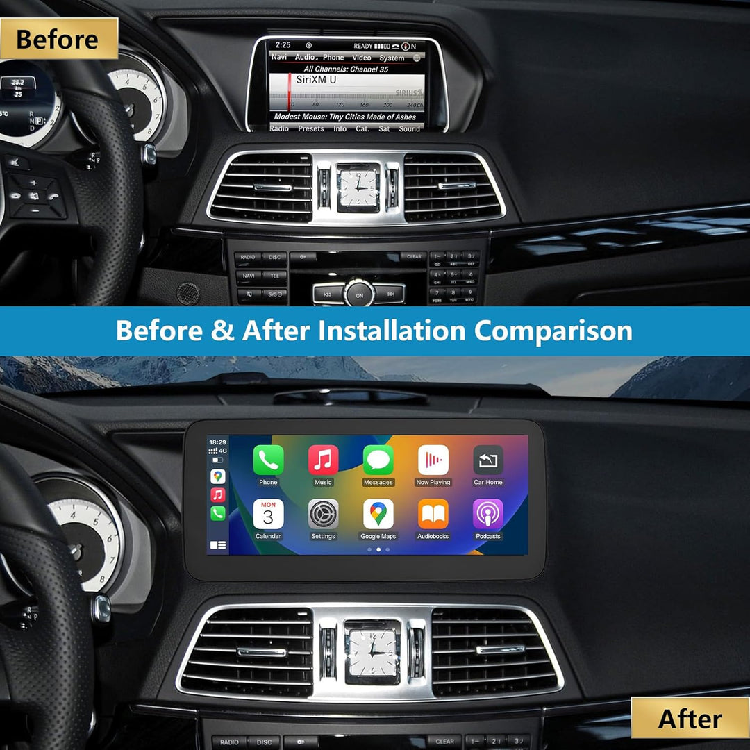 Autoradio 10,25 Zoll Touchscreen mit kabellosem Carplay und Android Auto für 2012-2015 Mercedes Benz