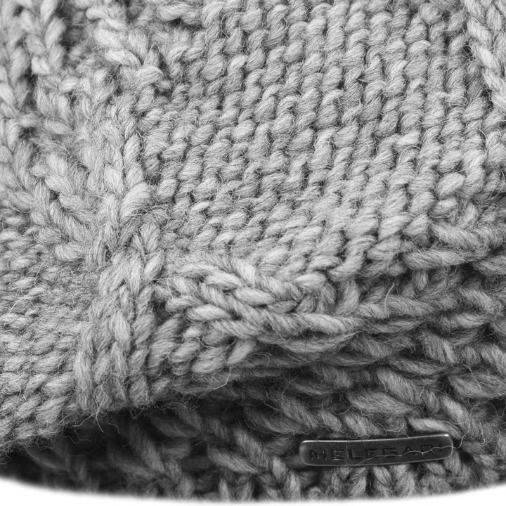 Melegari Strickmütze | Pragelierte Baskenmütze | Mütze aus Wolle und Alpaka | Made in Italy | Herren