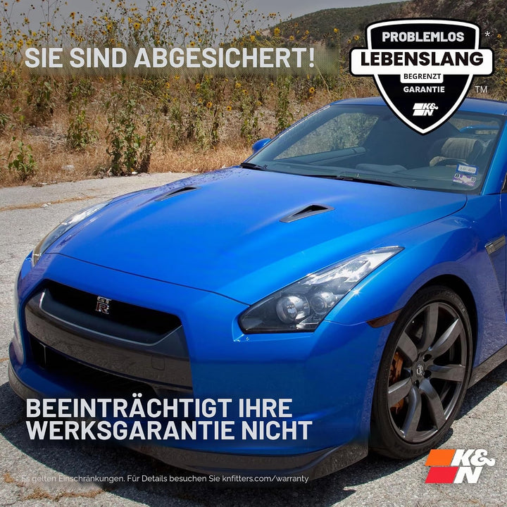 K&N 69-7078 Waschbarer und wiederverwendbarer TS KFZ Hochleistungsluftfiltersystem
