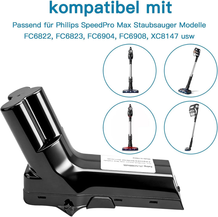 Ersatzakku für Philips Staubsauger, kompatibel mit den kabellosen Handstaubsaugern der Serien FC6822