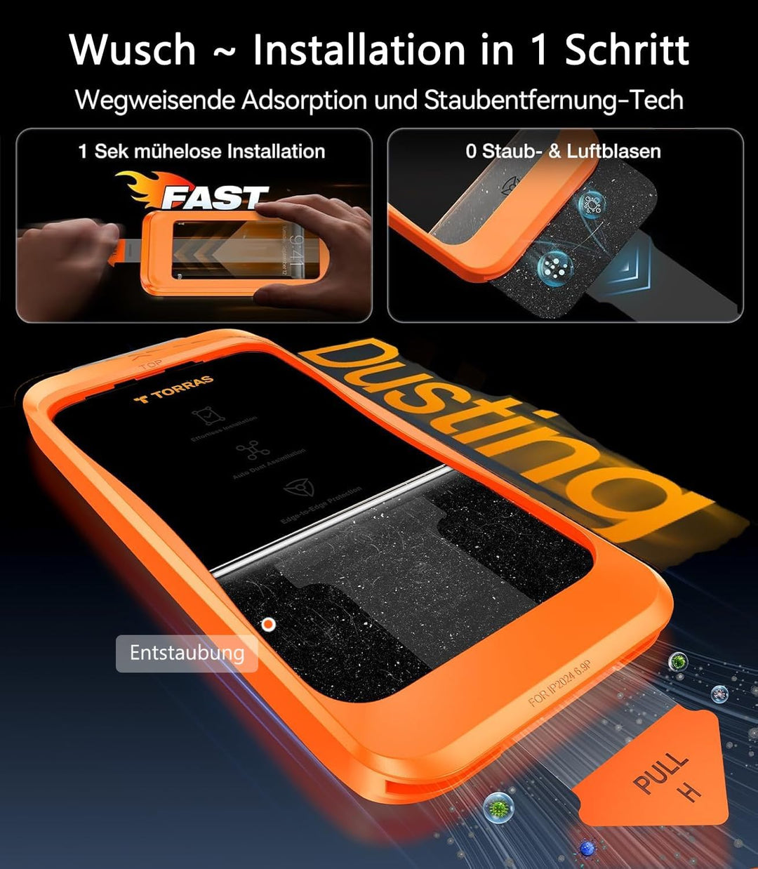 TORRAS für iPhone 12/12 Pro für Panzerglas Zertifizierung auf TOP Stossfestigkeit Schutzglas iPhone