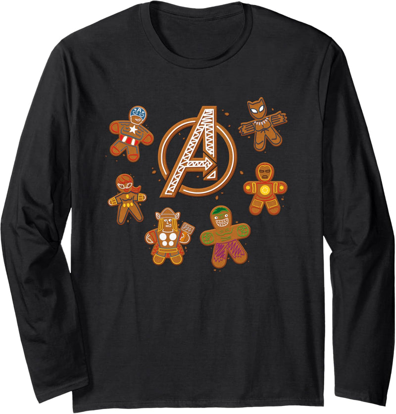Marvel Avengers Gingerbread Cookies Holiday Langarmshirt