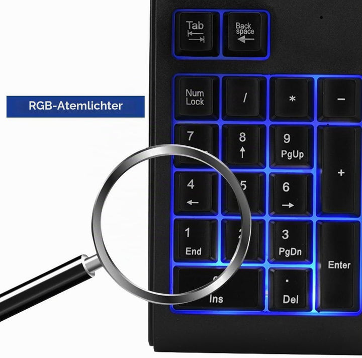 Goshyda Kabelgebundene Zifferntastatur, USB-Kabel 19-Tasten-Nummernblock Mechanisches Touch-Feeling