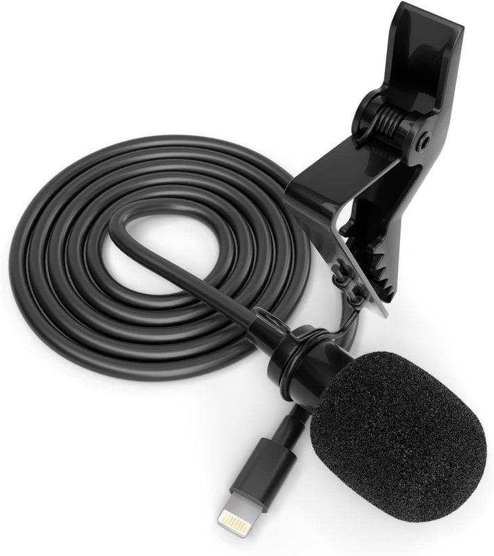 ayex Lavalier Mikrofon Kompatibel mit iPhone Kompatibel mit iPad Windschutz und Klemme perfekt für I