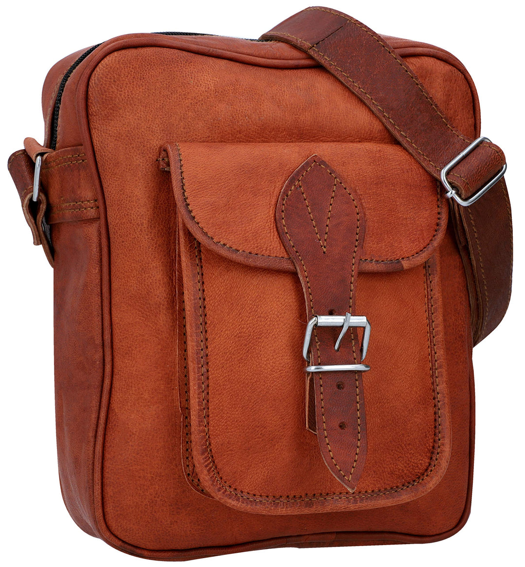 Gusti Umhängetasche Leder - Frank Handtasche Ledertasche Vintage Braun Leder Damen