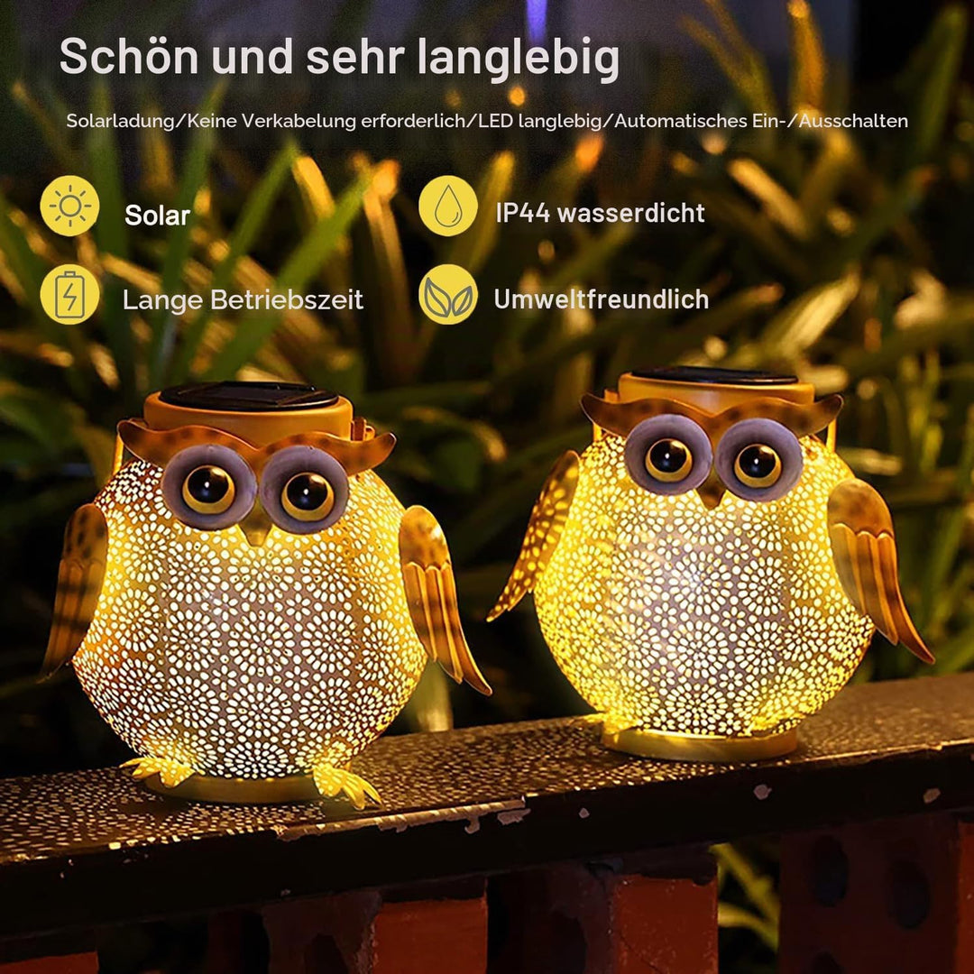 2 Stück Solarleuchten Garten im Freien LED Solar Laterne Hängend Outdoor IP44 Wasserdicht Solarlampe