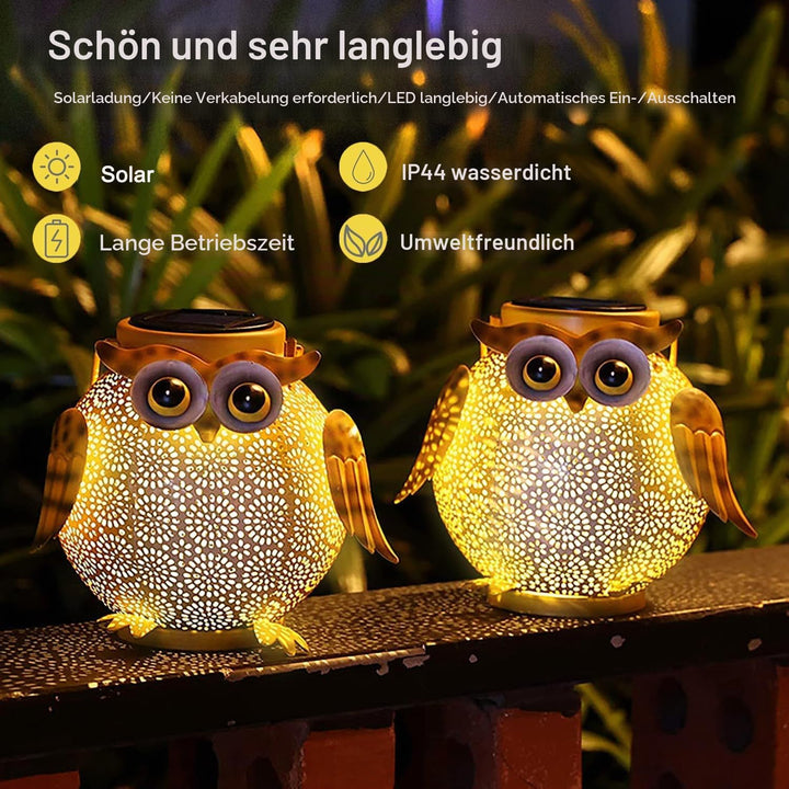 2 Stück Solarleuchten Garten im Freien LED Solar Laterne Hängend Outdoor IP44 Wasserdicht Solarlampe