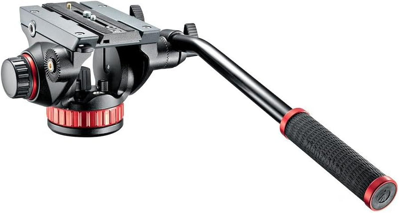 Manfrotto Flacher Videokopf, geeignet für kompakte Videokameras und DSLR-Kameras, ideal für Filmaufn