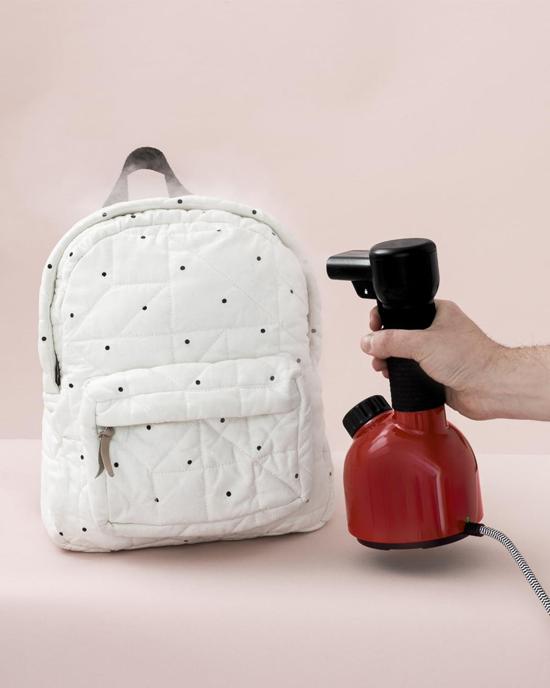 Laurastar IGGI Intense Red Tragbare Dampfreiniger, Desinfiziert und Dekontaminiert Textilien und Geg