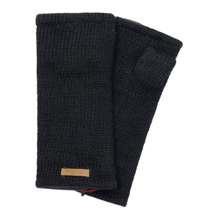 McRon Damen Gefütterte Pulswärmer Modell Reka Schwarz, Schwarz