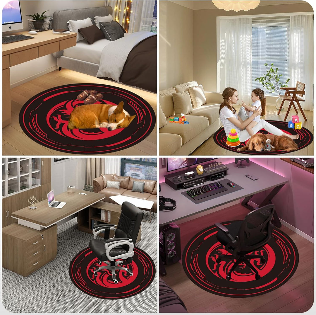 Bodenschutzmatte Gaming Bürostuhl Stuhlmatten für Teppiche mit niedrigem Flor und Hartholzböden, 120