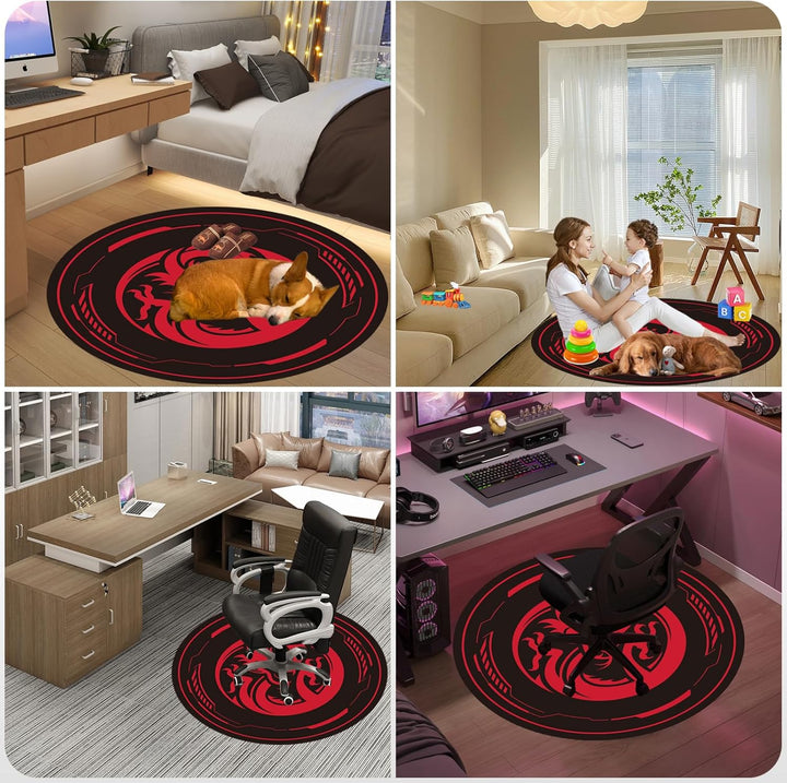 Bodenschutzmatte Gaming Bürostuhl Stuhlmatten für Teppiche mit niedrigem Flor und Hartholzböden, 120