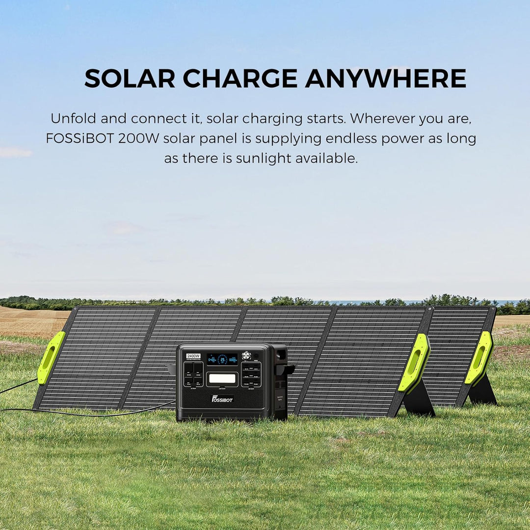 FOSIBOT SP200 200W Tragbares Solarpanel, Faltbares Kit, 23.4% Wirkungsgrad Solar Panels, IP67 wasser