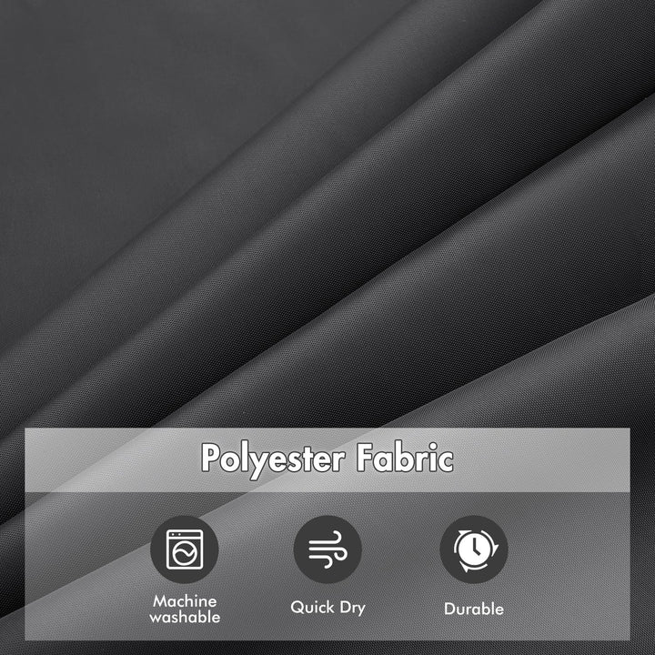 MIULEE Duschvorhang 240x200cm Dunkelgrau Wasserdicht Badvorhang Anti-schimmel und Textil Waschbar Sc