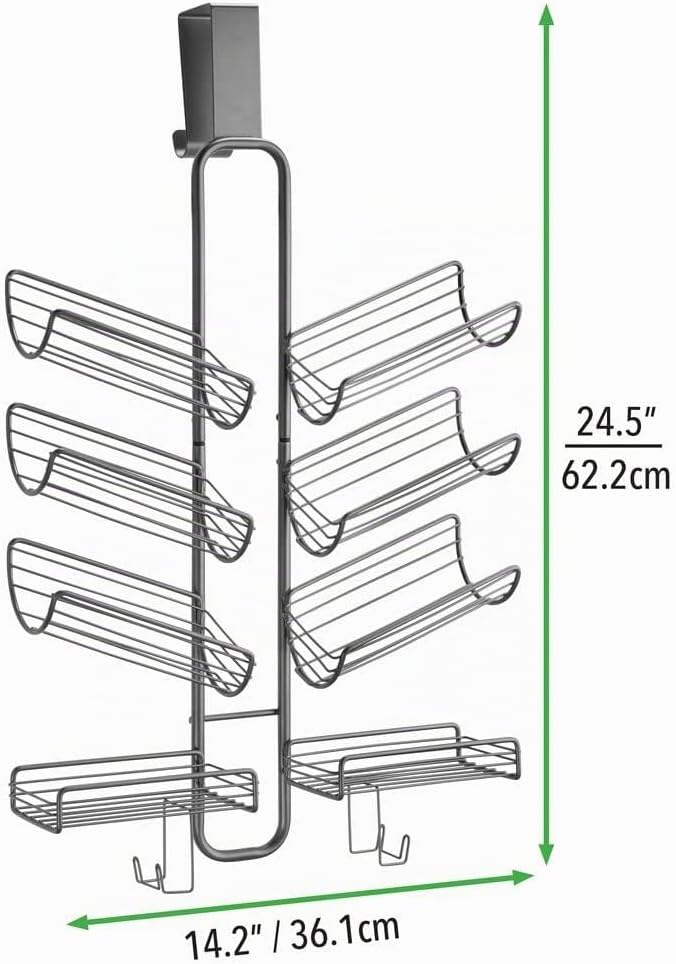 mDesign Duschablage zum Hängen über die Duschtür – praktisches Duschregal ohne Bohren – Duschorganiz
