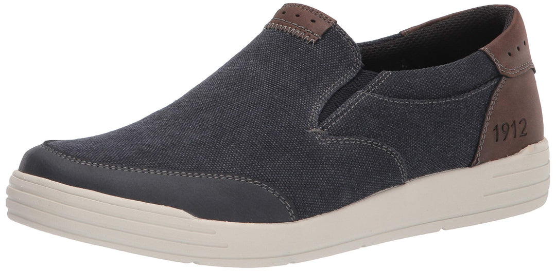 Nunn Bush Herren Kore City Walk Canvas Moc Toe Slipper Sneaker 47 EU Weit Dunkelblau, 47 EU Weit Dun