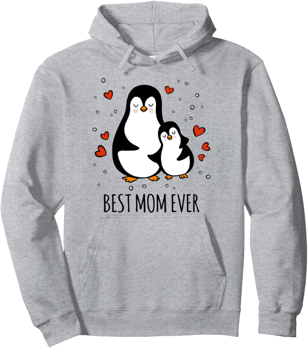 Beste Mama Geschenk Geburtstag Tochter Sohn Süsses Pinguin Pullover Hoodie