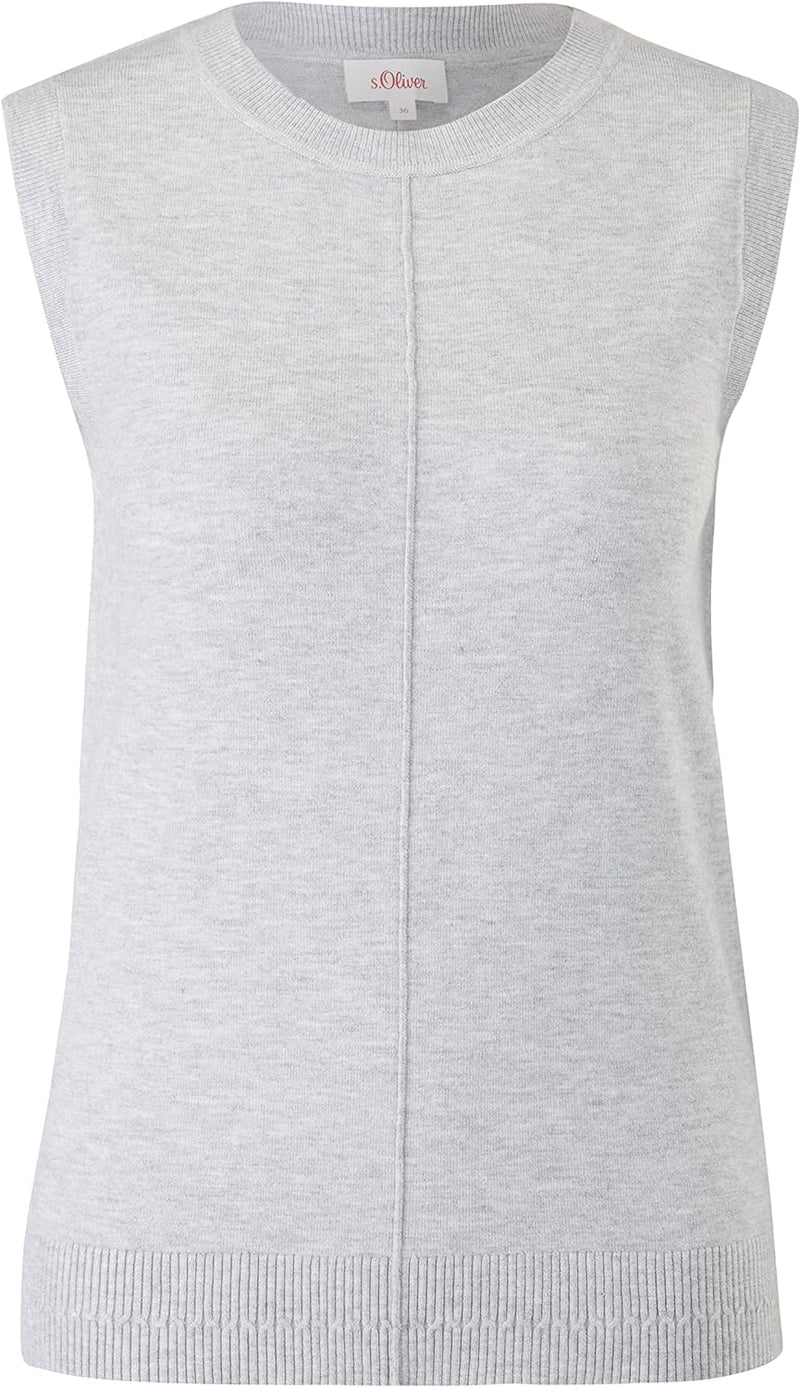 s.Oliver Damen Strick Top 42 Grau, 42 Grau