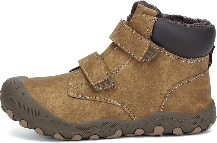 Mishansha Kinder Winterschuhe Gefüttert Winterstiefel für Jungen Mädchen Gr.24-38, 36 EU Braun
