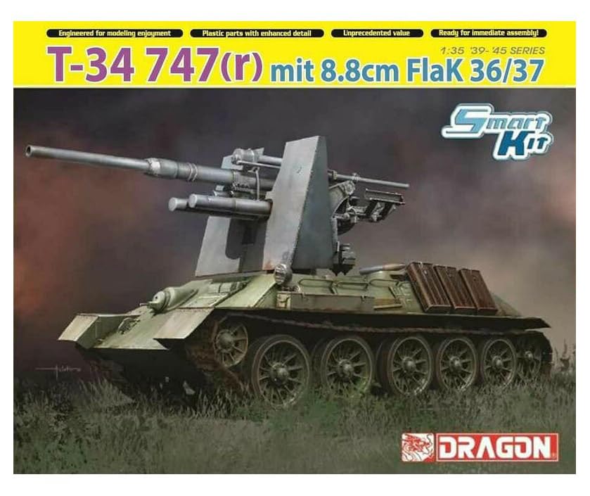 dragon - 1/35 T-34 747(R) MIT 88CM Flak (11/22) *