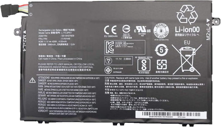 WYGUO 01AV448 SB10K97609 L17C3P51 L17M3P52 SB10K97608 01AV447 L17L3P51 01AV445 01AV446 Laptop-Akku-E