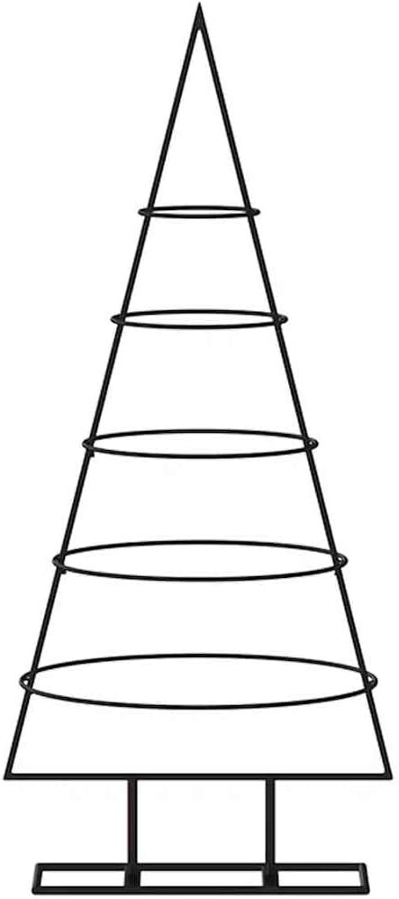 vidaXL Metall Weihnachtsbaum für Dekorationen, Christbaum mit 5 Ebenen, Platzsparend DIY Dekoration,