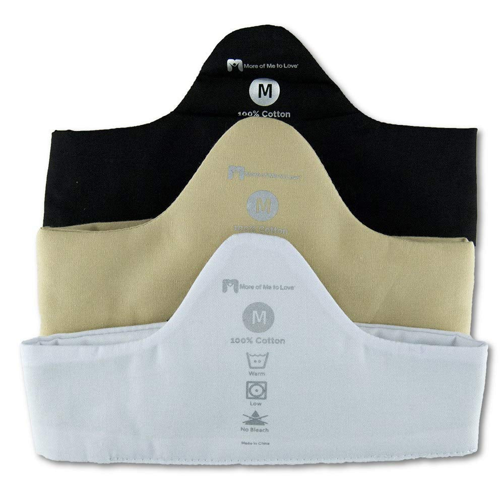 More of Me to Love- Baumwolle BH Einlage, 9er-Pack, schwarz, weiss, beige, medium Mittel - 9 Stück,