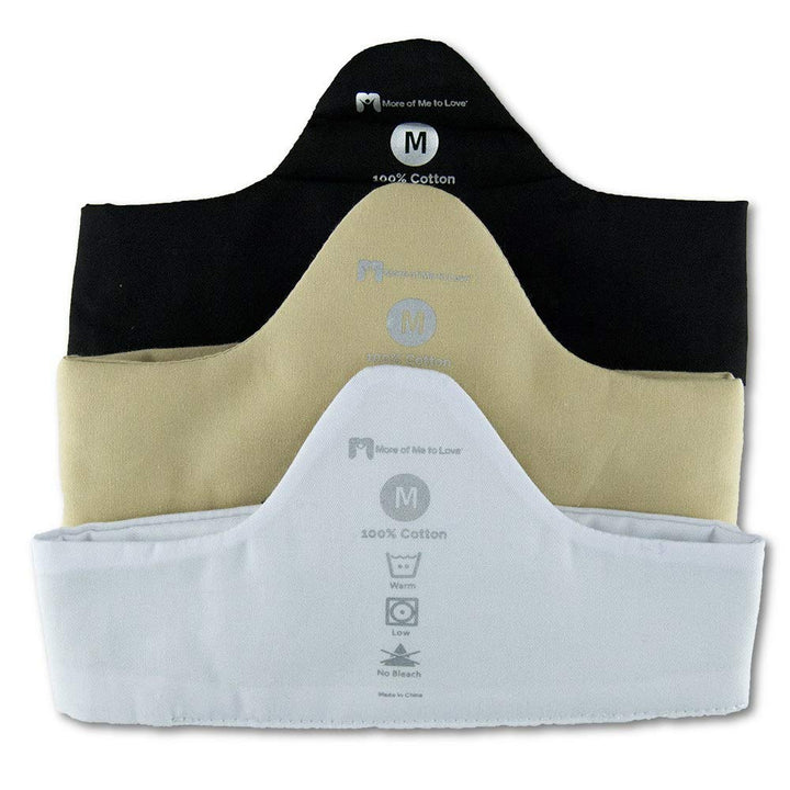 More of Me to Love- Baumwolle BH Einlage, 9er-Pack, schwarz, weiss, beige, XL X-Gross - 9 Stück, X-G