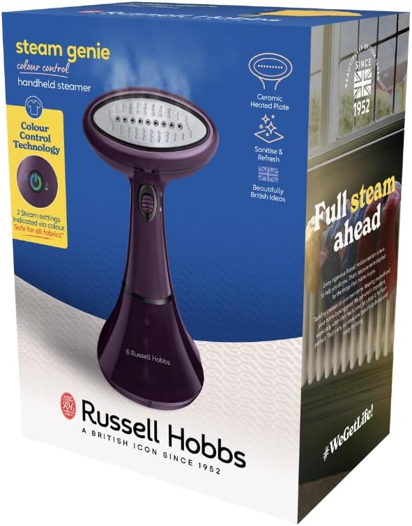 Russell Hobbs Dampfglätter [2 farbliche Dampfstufen: 32g/min + 20g/min] Colour Control (1800W, schne