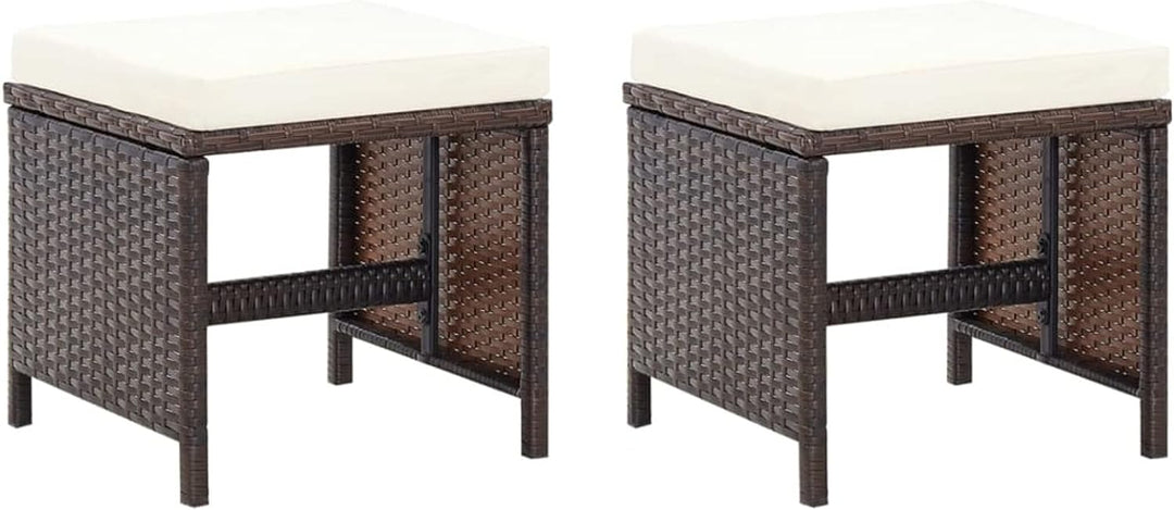 Tidyard Gartenstuhl Hocker Set 4-TLG.Sitzhocker Fusshocker Gartenhocker Gartensessel Essstuhl Stuhl