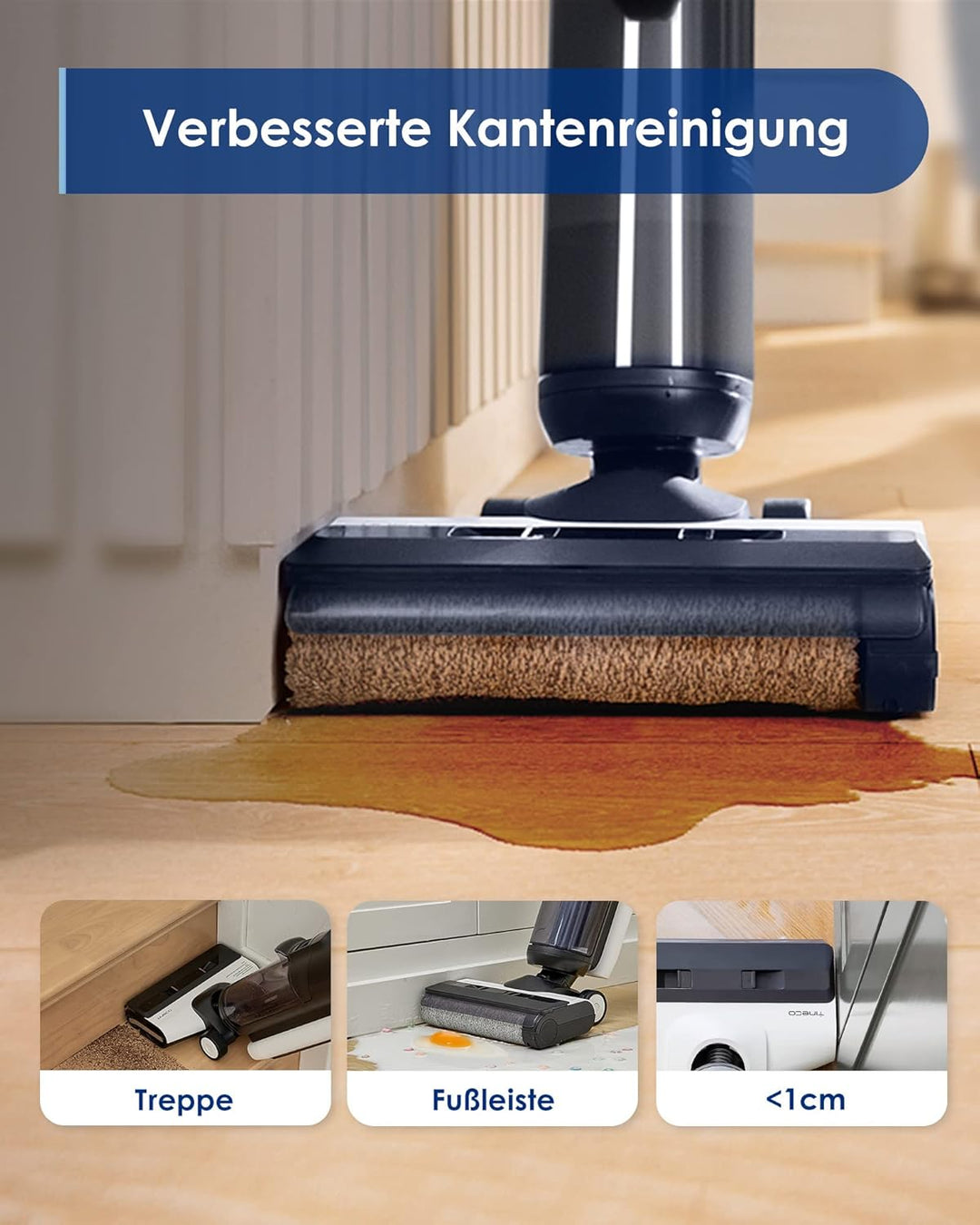 Tineco Floor One S5 Smart Nass-Trocken-Sauger mit iLoop Technologie, All-in-One-Nass Trockensauger K