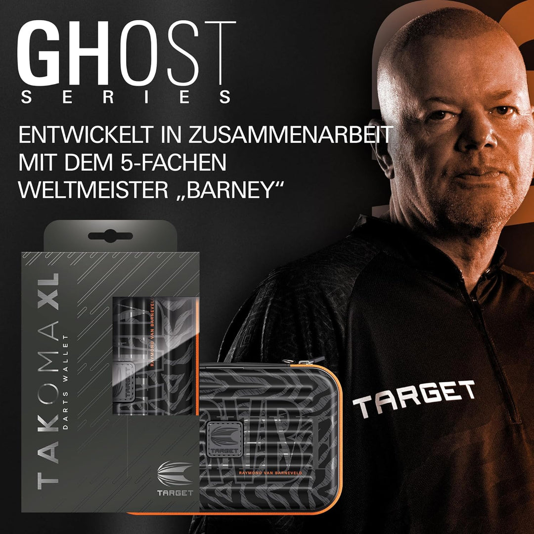Target Darts Raymond Van Barneveld Ghost Series XL Takoma Wallet Regular – Dartkoffer schwarz/weiss