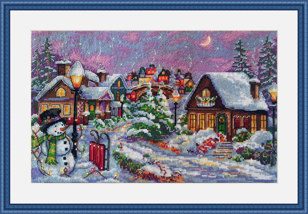 Merejka K-71 Heilig Abend Zählmuster Kreuzstichset, Baumwolle, mehrfarbig, 30x20 cm
