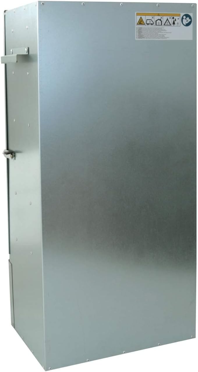 Unbekannt Kynast Räucherofen 44 x 28 x 80 cm mit 3 Etagen inkl. Zubehör,Hackschnitzel, Legierter Sta
