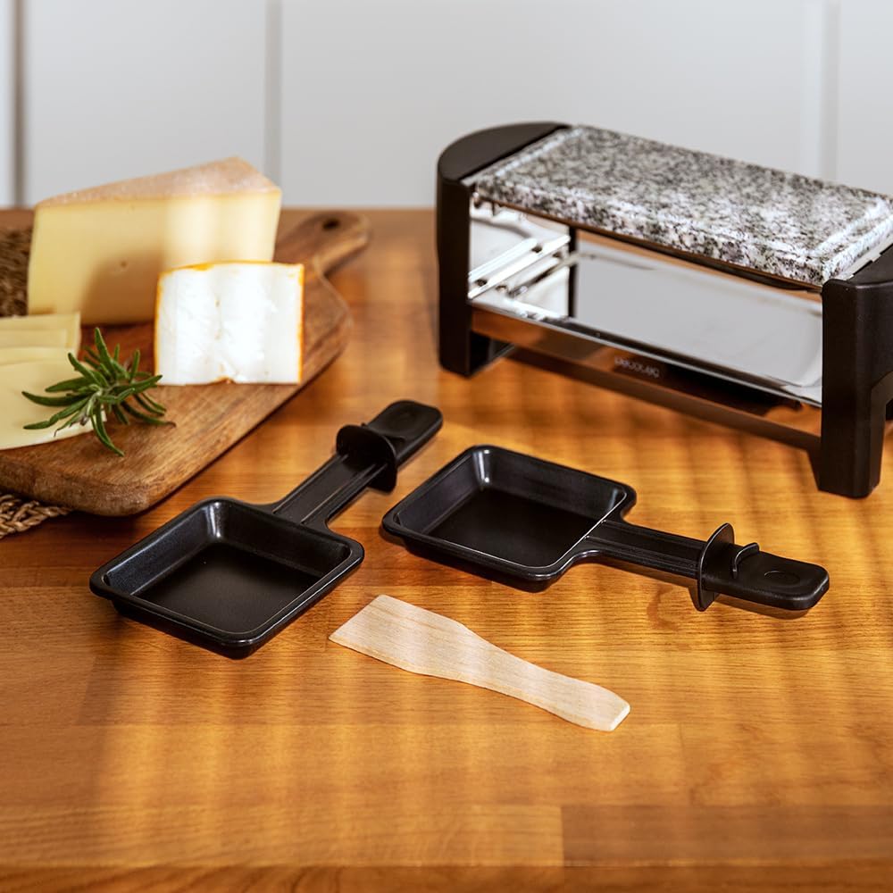 Cecotec Raclette mit elektrischem Grill für 2 Personen Raclette Cheese&Grill 3200 Pocket AllStone. 3