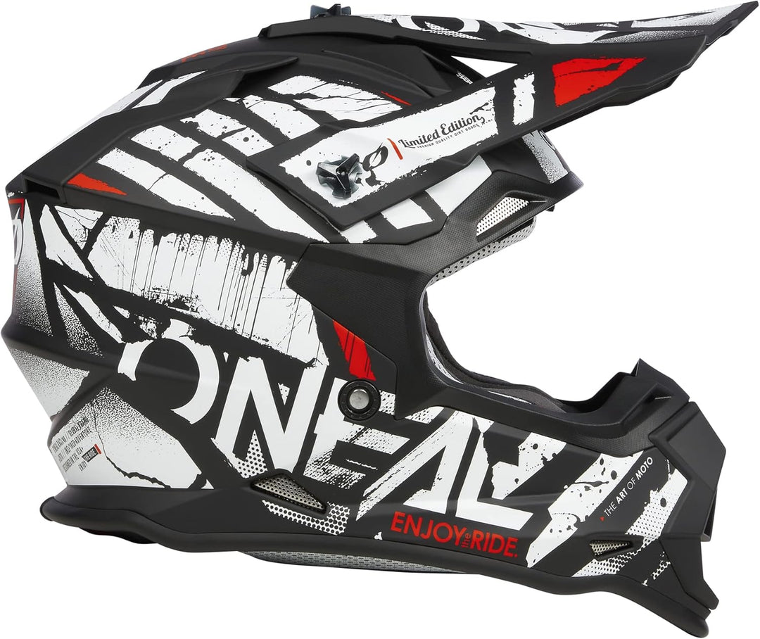 O'NEAL Unisex – Erwachsene 2srs Helmet Glitch V.23 Helm L Schwarz/Weiss, L Schwarz/Weiss