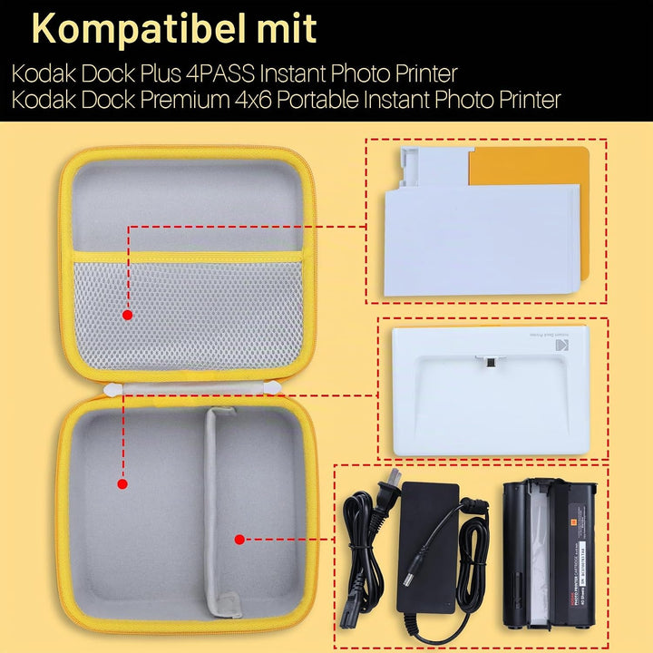 Lebakort Hart Reise Schutz Hülle Etui Tasche für Kodak Dock Plus 4PASS Fotodrucker/Kodak Dock Premiu