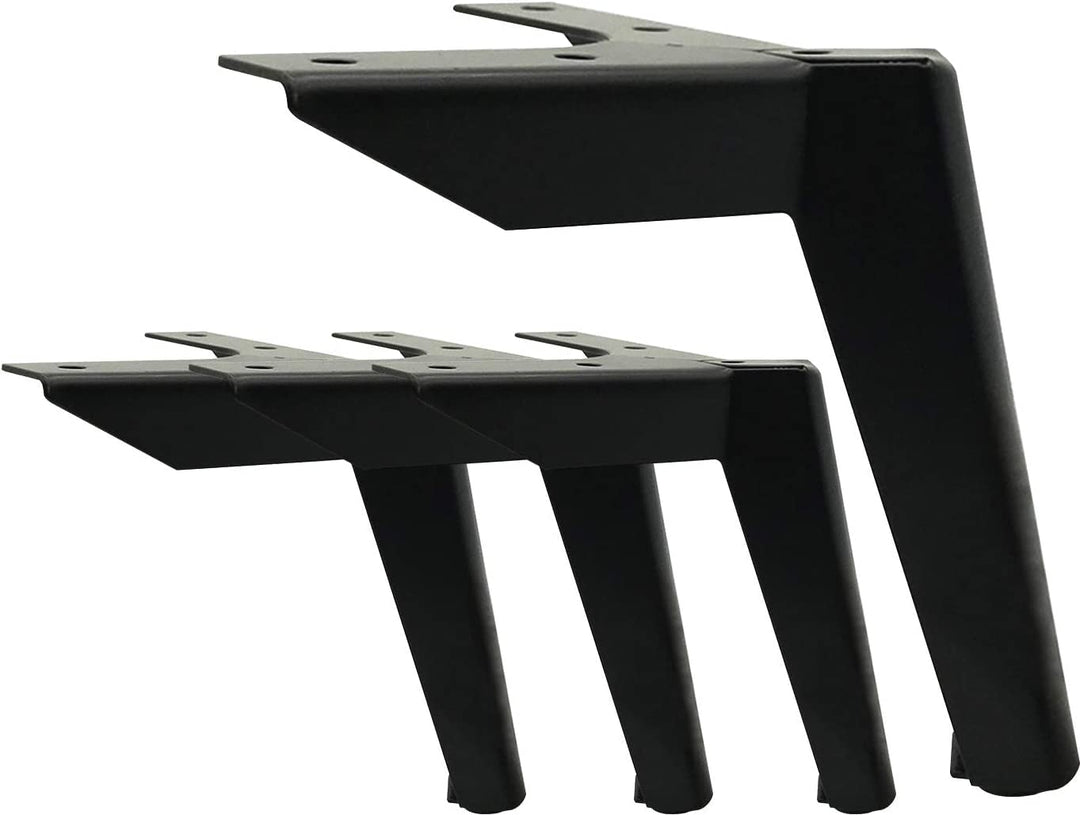 WZCMLJ 4 Stück Schwarz Möbelfüsse, 5" / 12cm Möbelfüsse Metall Schrankfüsse DIY Tischbeine Schrankfü
