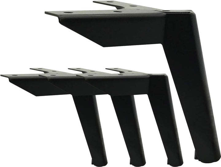 WZCMLJ 4 Stück Schwarz Möbelfüsse, 5" / 12cm Möbelfüsse Metall Schrankfüsse DIY Tischbeine Schrankfü